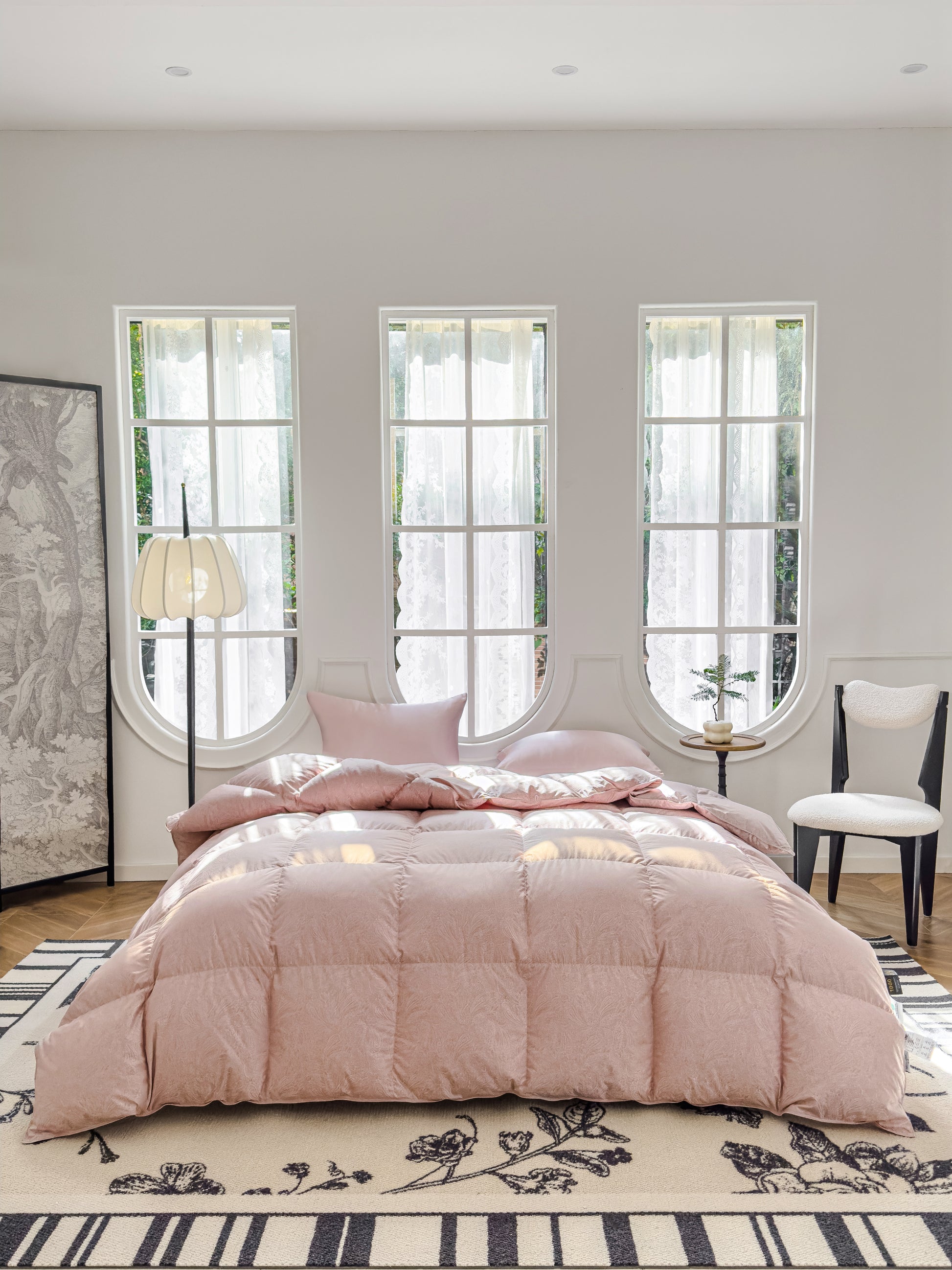 Box Stitch Jacobean Desert Rose