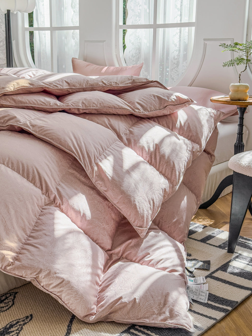 Box Stitch Jacobean Desert Rose