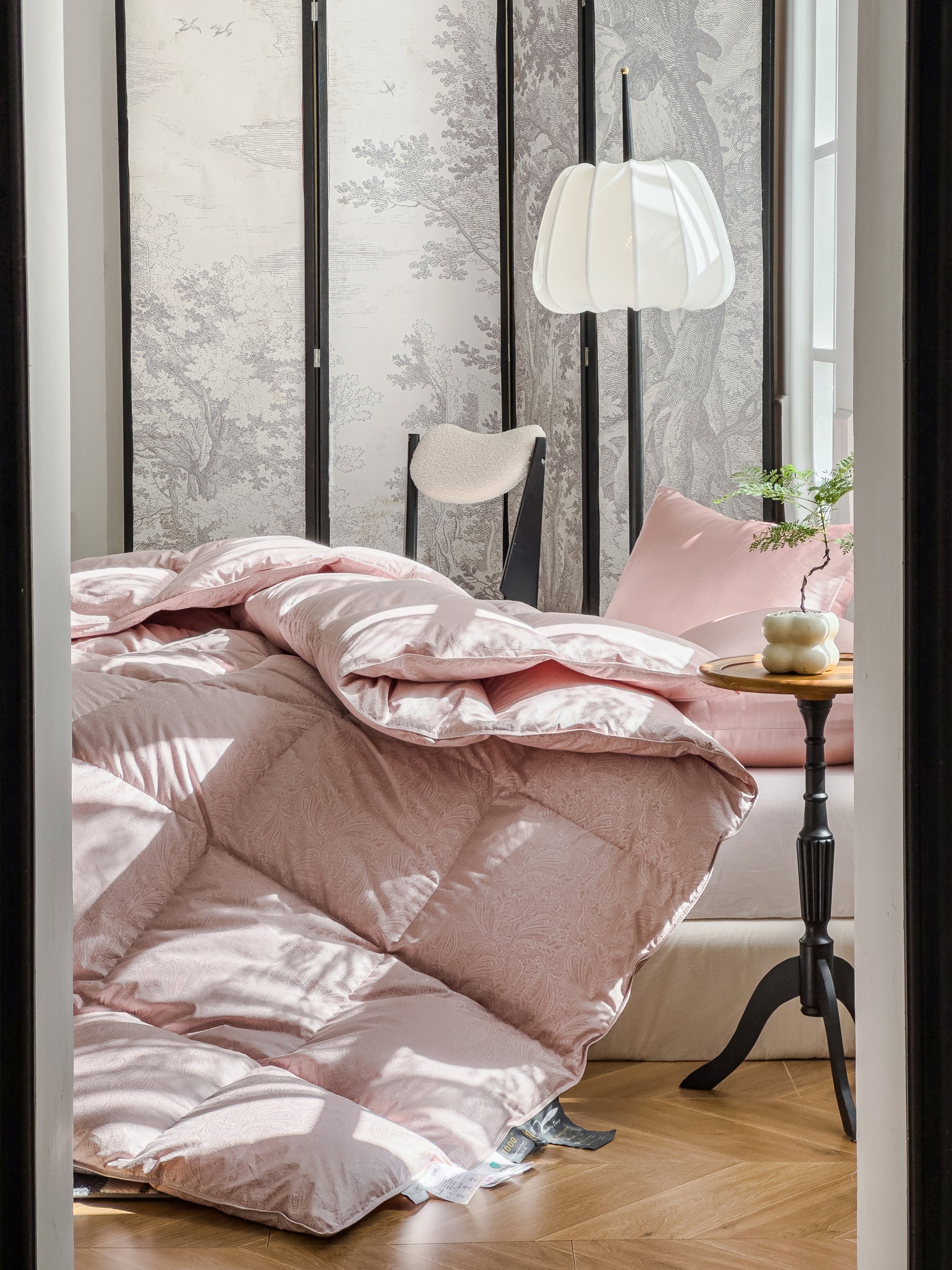 Box Stitch Jacobean Desert Rose