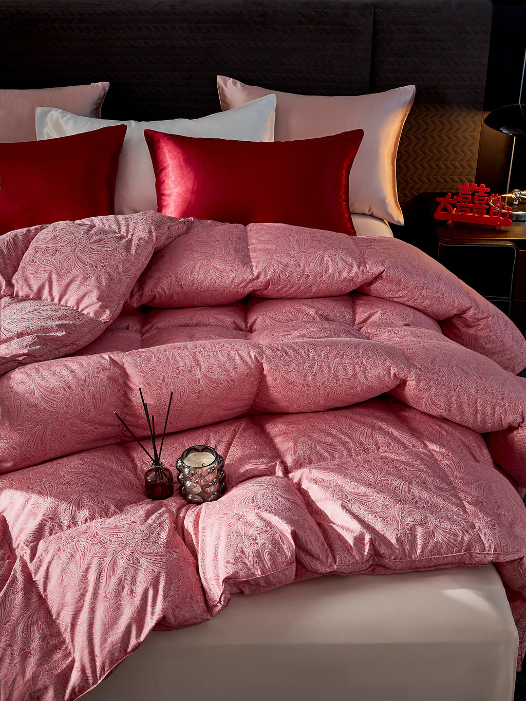 Box Stitch Jacobean Hot Pink